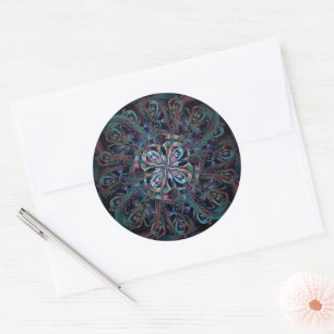 Sticker Rond La Fleur Peacock