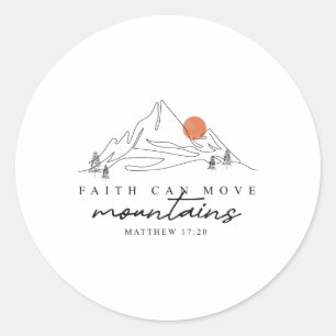 Sticker Rond La foi peut déplacer des montagnes Randonnée Campi