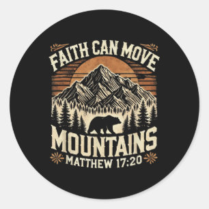 Sticker Rond La foi peut déplacer les montagnes Inspiration Jés