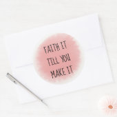 Sticker Rond La foi rose (Enveloppe)