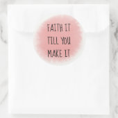 Sticker Rond La foi rose (Sac)