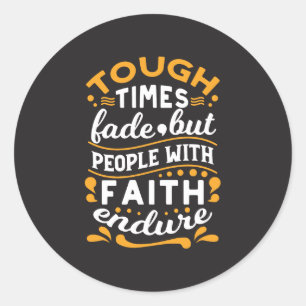 Sticker Rond La foi surmonte les luttes – Art religieux motivan