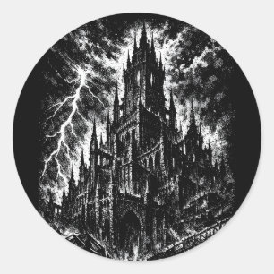 Sticker Rond La Forteresse Noire par BurnsInHell