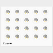 Sticker Rond La foudre en orage (Feuille)