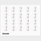 Sticker Rond La fourrure est cruelle (Feuille)