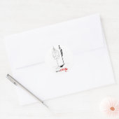 Sticker Rond La fourrure est cruelle (Enveloppe)