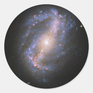 Sticker Rond La galaxie spirale barrée NGC 6217