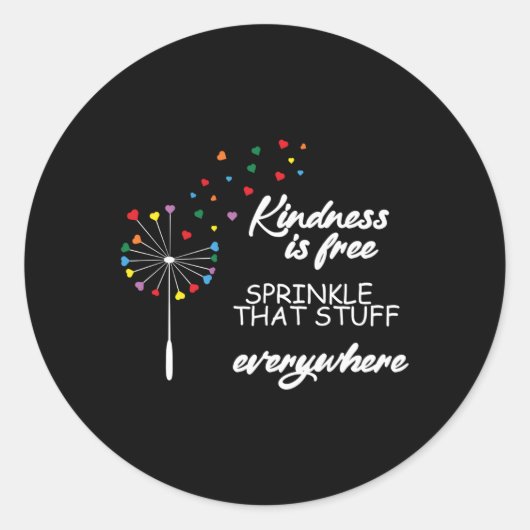 Sticker Rond La Génialité Est Gratuite Partout (Devant)