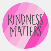 Sticker Rond La gentillesse, Feminine moderne rose (Devant)