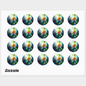 Sticker Rond La gloire descend (Feuille)