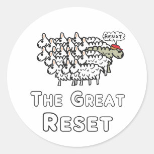 Sticker Rond La grande réinitialisation