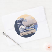 Sticker Rond La Grande Vague au large de Kanagawa (Enveloppe)