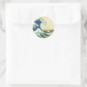 Sticker Rond "La Grande Vague De Kanagawa" (Sac)