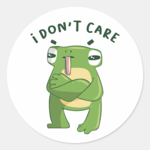 Sticker Rond La grenouille drôle s'en fiche