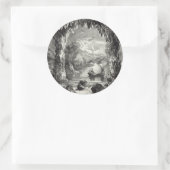 Sticker Rond La grotte enchantée (Sac)
