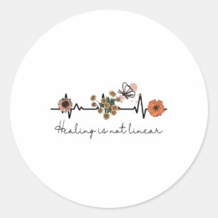 Sticker Rond La guérison du devis de santé n'est pas linéaire