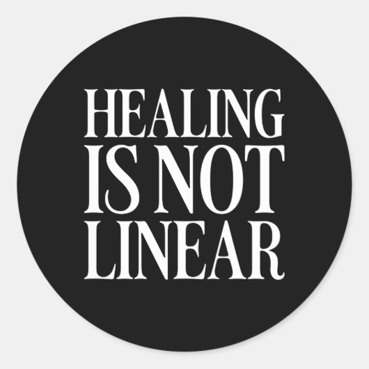 Sticker Rond La guérison n'est pas linéaire (Devant)
