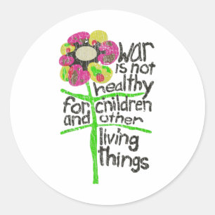 Sticker Rond La guerre n'est pas en santé 1967