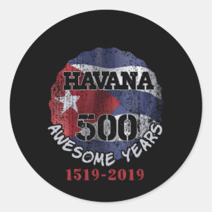 Sticker Rond La Havane 500 ans fantastiques - Cuba Anniversaire
