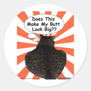 Sticker Rond La hippie Kitty fait ceci rendent mon sembler de