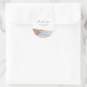 Sticker Rond La Jolla Wedding Favor Beach Photo Merci (Sac)