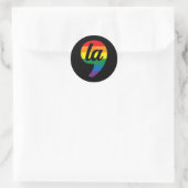 Sticker Rond La Kamala Harris Pride Rainbow (Sac)