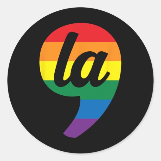 Sticker Rond La Kamala Harris Pride Rainbow (Devant)