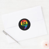 Sticker Rond La Kamala Harris Pride Rainbow (Enveloppe)