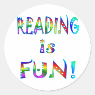Sticker Rond La lecture est amusement