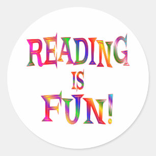 Sticker Rond La lecture est amusement