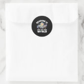 Sticker Rond La lecture est drôle comme pas possible avec des c (Sac)