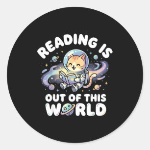 Sticker Rond La lecture est drôle comme pas possible avec des c