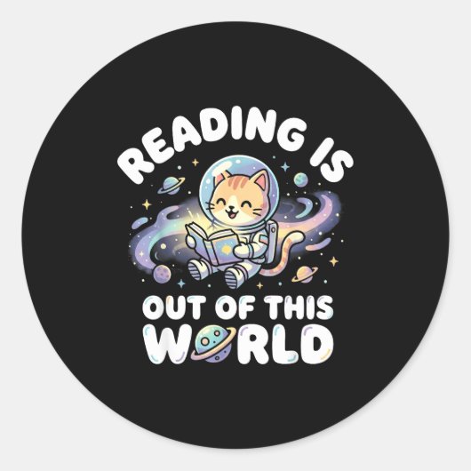 Sticker Rond La lecture est drôle comme pas possible avec des c (Devant)