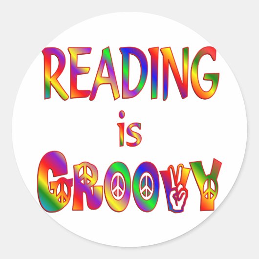 Sticker Rond La lecture est Super (Devant)
