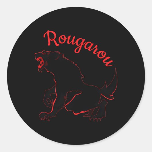 Sticker Rond La Légende De Rougarou De La Nuit Werewolf Shapesh (Devant)