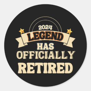 Sticker Rond La légende est officiellement à la retraite