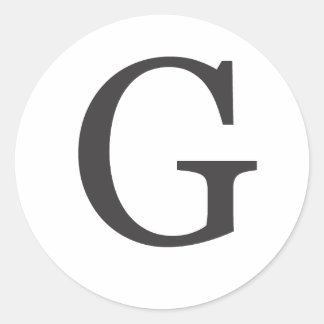 Sticker Rond "la lettre G"