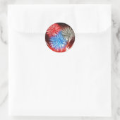 Sticker Rond La liberté de feux d'artifice n'est pas libre (Sac)