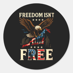 Sticker Rond La liberté des femmes n'est pas un aigle patriotiq