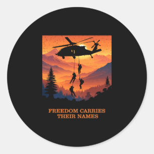 Sticker Rond La liberté des hommes porte les noms jour du souve