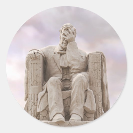 Sticker Rond La liberté est en train de s'écrouler (Devant)