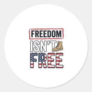 Sticker Rond La liberté n'est pas gratuite modèle de t-shirt pa