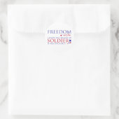 Sticker Rond La liberté n'est pas libre (Sac)