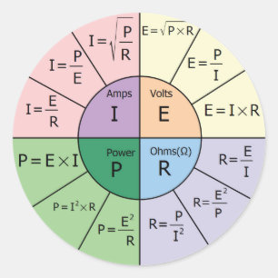 Sticker Rond La loi d'Ohm