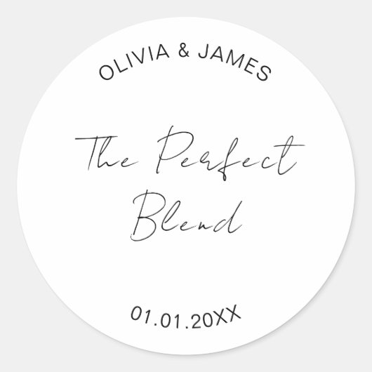 Sticker Rond La Loterie De Mariage Parfaite Favoriser (Devant)