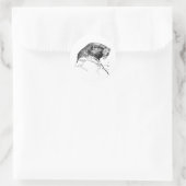 STICKER ROND LA LOUTRE (Sac)