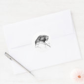 STICKER ROND LA LOUTRE (Enveloppe)