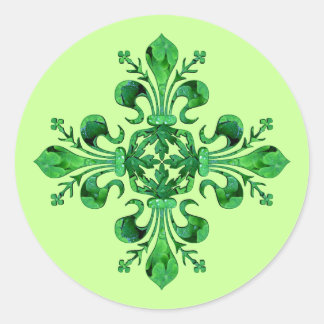 Sticker Rond La Lucky Fleur de lis de St. Patrick