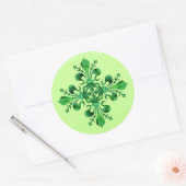 Sticker Rond La Lucky Fleur de lis de St. Patrick (Enveloppe)