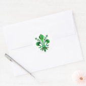 Sticker Rond La Lucky Fleur de lis de St. Patrick (Enveloppe)